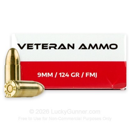 Image 1 of Veteran Ammo 9mm Luger (9x19) Ammo