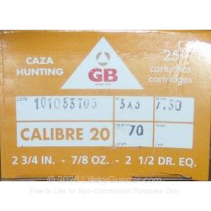 Image 1 of 20 Gauge Ammo Shells from GB (Maxam) Image 1 of GB (Maxam) 20 Gauge Ammo