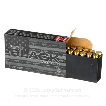 Large image of Premium 6mm ARC Ammo For Sale - 105 Grain HPBT Ammunition in Stock by Hornady BLACK - 20 Rounds