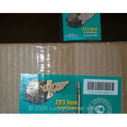 Image 9 of Rifle Ammo from Brown Bear Image 9 of Brown Bear .223 Remington Ammo