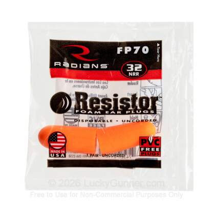 Large image of Bulk Earplug Dispenser Jar For Sale - Foam 32 NRR Earplugs in Stock by Radians Safety Resistor 32  - 100 Pair