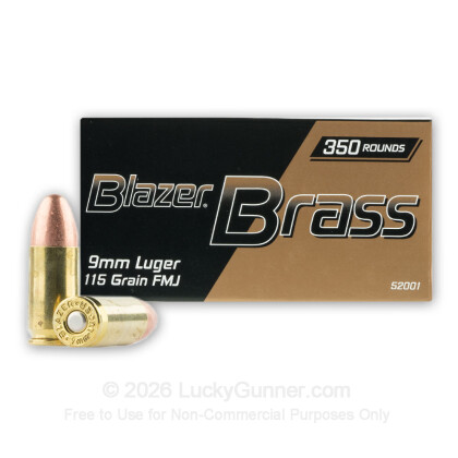 Image 2 of Blazer Brass 9mm Luger (9x19) Ammo