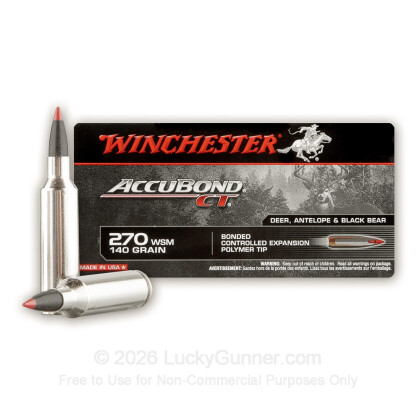 Image 2 of Winchester .270 Winchester Short Magnum Ammo