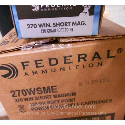 Image 2 of Federal .270 Winchester Short Magnum Ammo