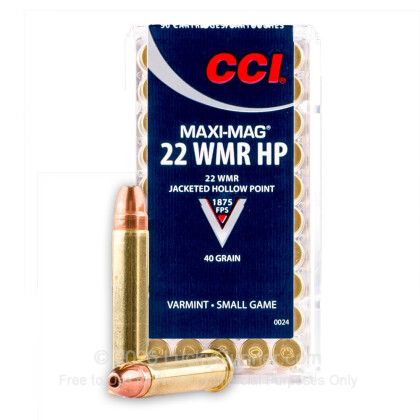 Image 2 of CCI .22 Magnum (WMR) Ammo
