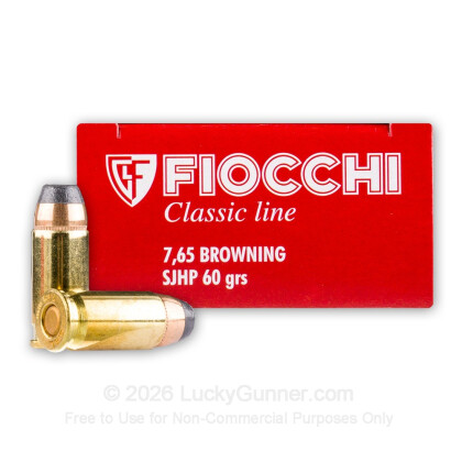 Large image of Cheap 32 ACP Ammo For Sale - 60 Grain SJHP Ammunition in Stock by Fiocchi Classic  - 50 Rounds