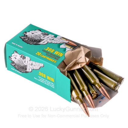 Image 3 of Shop by Popular Brand from Brown Bear Image 3 of Brown Bear .308 (7.62X51) Ammo