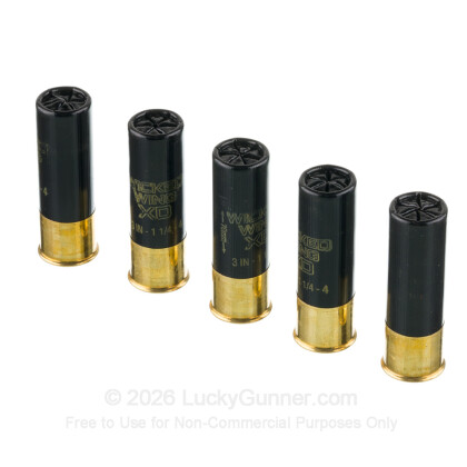 Large image of Premium 12 Gauge Ammo For Sale - 3” 1-1/4oz. #4 Steel Shot Ammunition in Stock by Browning Wicked Wing - 25 Rounds