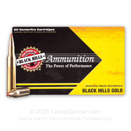 Large image of Premium 270 Ammo For Sale - 130 Grain Hornady GMX Ammunition in Stock by Black Hills Gold - 20 Rounds
