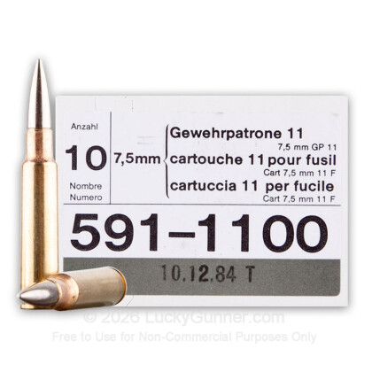 Image 1 of Surplus Ammo from RUAG Munitions Image 1 of RUAG Munitions 7.5x55 Swiss Ammo