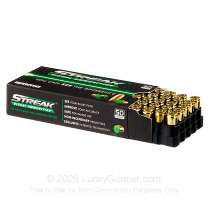 Large image of Bulk 9mm Ammo For Sale - 124 Grain TMJ Non-Incendiary Visual Tracer Ammunition in Stock by Ammo Inc. Streak - 1000 Rounds