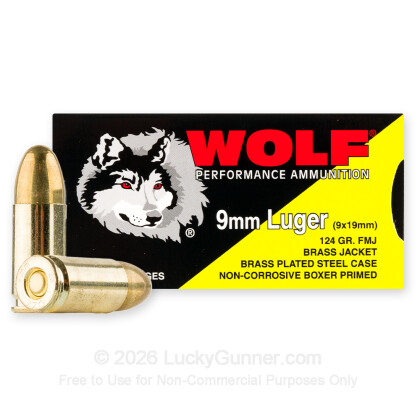 Image 2 of Wolf 9mm Luger (9x19) Ammo