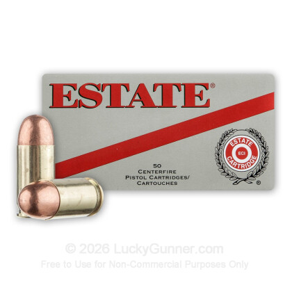 Large image of 380 Auto Ammo In Stock - 95 gr FMJ - 380 ACP Ammunition by Estate Ammo For Sale - 50 Rounds