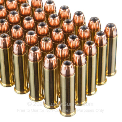 Large image of Cheap 357 Mag Ammo For Sale - 158 Grain JHP Ammunition in Stock by Black Hills Ammunition - 50 Rounds