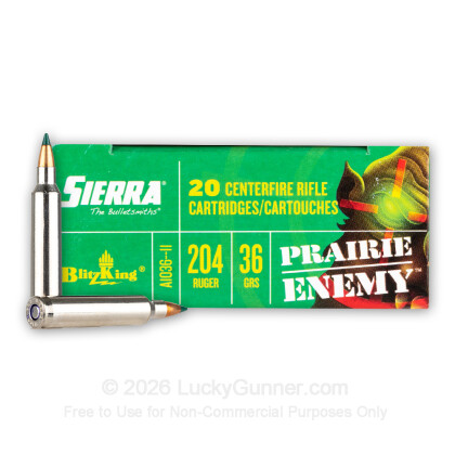 Image 1 of Sierra Bullets .204 Ruger Ammo