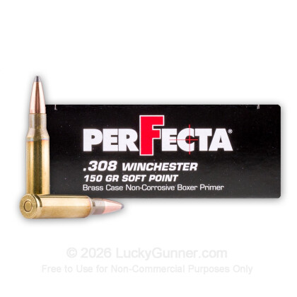 Large image of Cheap 308 Ammo For Sale - 150 Grain SP Ammunition in Stock by Fiocchi Perfecta - 20 Rounds