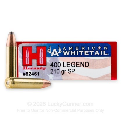 Large image of Hornady American Whitetail 400 Legend Ammo For Sale - 210 Grain InterLock - 20 Rounds
