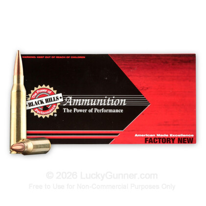 Large image of Premium 338 Lapua Ammo For Sale - 300 Grain HPBT Ammunition in Stock by Black Hills Ammunition - 20 Rounds