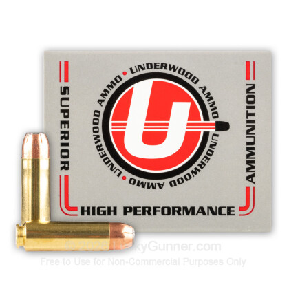 Large image of Premium 50 Beowulf Ammo For Sale - 325 Grain Bonded JHP Ammunition in Stock by Underwood - 20 Rounds