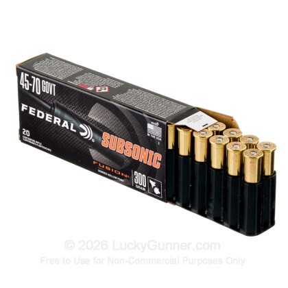 Large image of Federal Subsonic 45-70 Government Ammo For Sale - 300 Grain Bonded SP - 20 Rounds