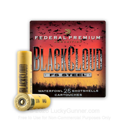 Large image of Cheap 20 Gauge Ammo For Sale - 3" 1 oz. #4 Steel Shot Ammunition in Stock by Federal Blackcloud - 25 Rounds