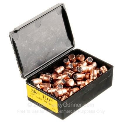 Large image of Bulk 38 Special (.357) Bullets for Sale - 110 Grain JHP Bonded Bullets in Stock by Speer - 100