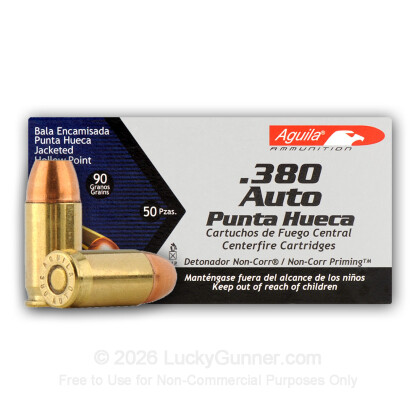 Image 2 of Shop by Popular Brand from Aguila Image 2 of Aguila .380 Auto (ACP) Ammo