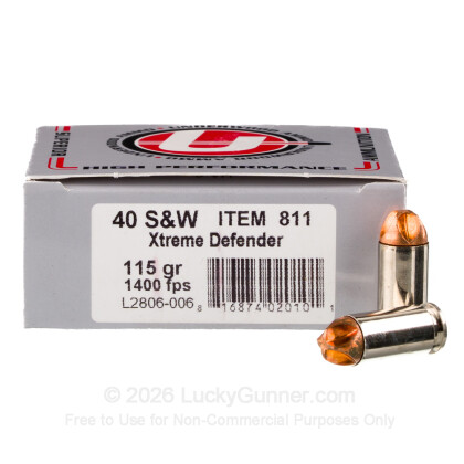Image 2 of 40 S&W Ammo from Underwood Image 2 of Underwood .40 S&W (Smith & Wesson) Ammo