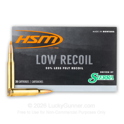 Large image of Premium 270 Ammo For Sale - 130 Grain Polymer Tip Ammunition in Stock by HSM Low Recoil - 20 Rounds