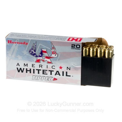 Large image of Hornady American Whitetail Tipped 243 Ammo For Sale - 95 Grain SST - 20 Rounds