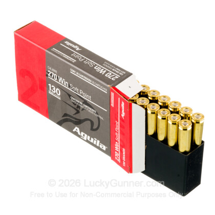 Large image of Aguila 270 Ammo For Sale - 130 Grain SP - 20 Rounds