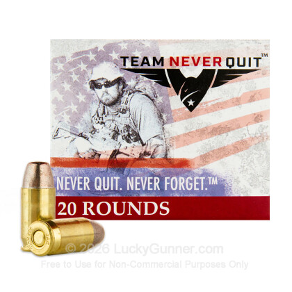 Image 1 of Team Never Quit .380 Auto (ACP) Ammo