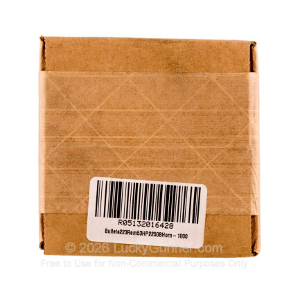 Large image of Bulk 223 Rem (.224) Ammo For Sale - 53 Grain HP Ammunition in Stock by Hornady - 1000