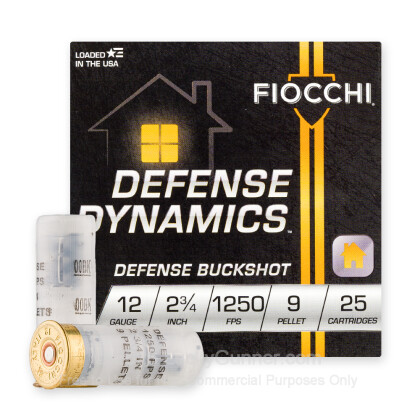 Large image of Fiocchi 12 Gauge Ammo For Sale - 2-3/4” #1 Buck - 25rds