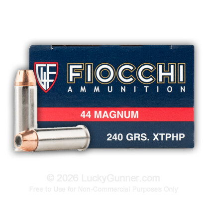 Large image of Cheap 44 Magnum Ammo For Sale - 240 gr XTP JHP Ammunition In Stock by Fiocchi - 50 Rounds