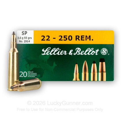 Image 1 of Sellier & Bellot .22-250 Remington Ammo