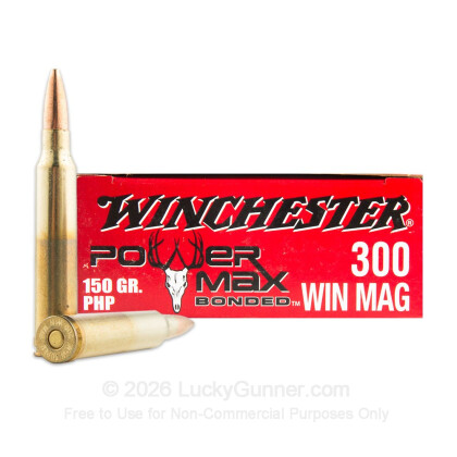 Large image of Premium 300 Winchester Magnum Ammo For Sale - 150 Grain PHP Ammunition in Stock by Winchester Power Max Bonded - 20 Rounds