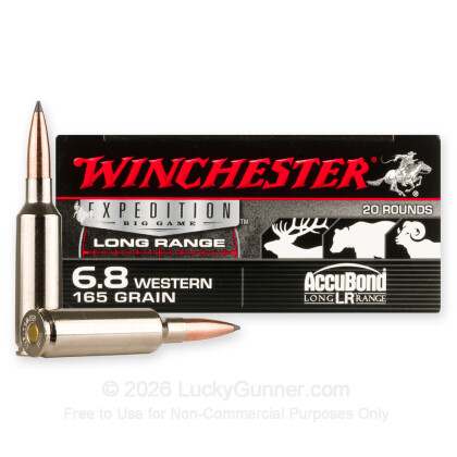Large image of Winchester 6.8 Western Ammo For Sale - 165gr ABLR - 20rds