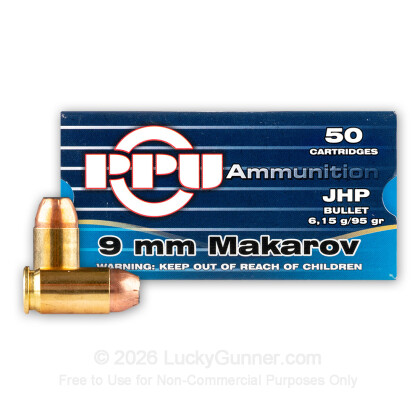 Large image of Cheap 9mm Makarov (9x18mm) Ammo For Sale - 95 gr JHP Prvi Partizan Ammunition For Sale - 50 Rounds