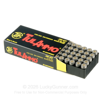 Large image of 380 Auto Ammo In Stock - 91 gr FMJ - 380 Auto Ammunition by Tula Cartridge Works For Sale - 1000 Rounds