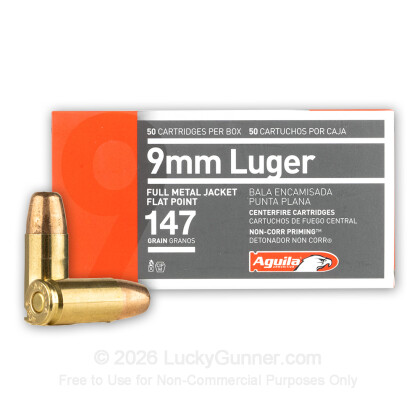 Image 1 of 9mm Ammo from Aguila Image 1 of Aguila 9mm Luger (9x19) Ammo