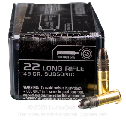 Large image of Premium 22 LR Ammo For Sale - 45 Grain CPRN Ammunition in Stock by Winchester Super Suppressed - 100 Rounds
