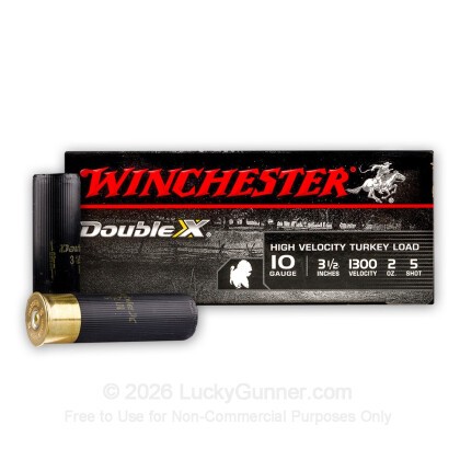 Large image of Premium 10 Gauge Ammo For Sale - 3-1/2” 2oz. #5 Shot Ammunition in Stock by Winchester Double X - 10 Rounds