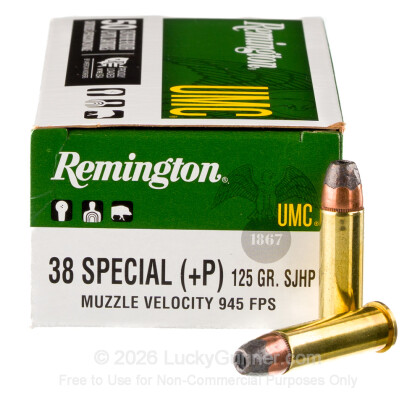 Large image of 38 Special + P - 125 gr SJHP - Remington UMC- 500 Rounds