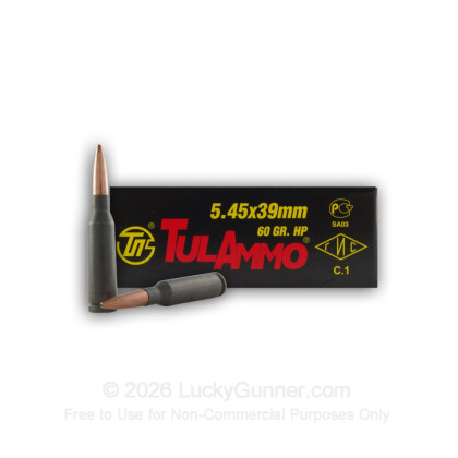 Large image of 5.45x39 Ammo For Sale | 60 gr HP Ammunition In Stock by Tula
