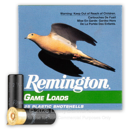 Large image of Cheap 16 Gauge Ammo For Sale - 2-3/4" 1oz. #7.5 Shot Ammunition in Stock by Remington Game Loads - 250 Rounds