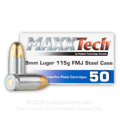 Image 2 of MaxxTech 9mm Luger (9x19) Ammo