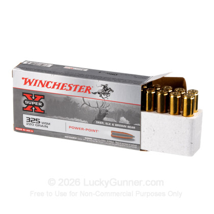 Large image of Cheap 325 WSM Ammo For Sale - 220 Grain SP Ammunition in Stock by Winchester Power-Point - 20 Rounds