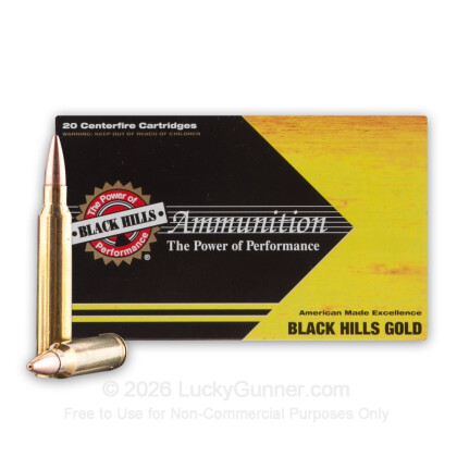 Large image of Premium 300 Winchester Magnum Ammo For Sale - 180 Grain TSX HP Ammunition in Stock by Black Hills Gold - 20 Rounds