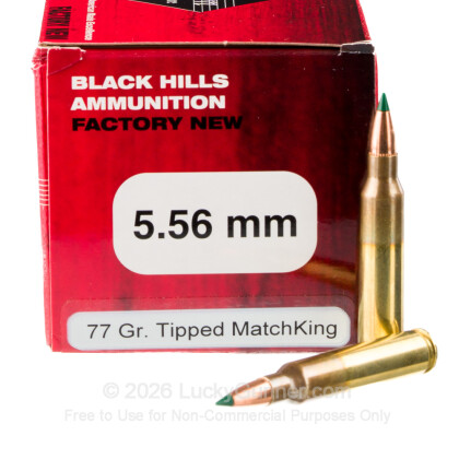 Large image of Bulk 5.56x45 Ammo For Sale - 77 Grain TMK Ammunition in Stock by Black Hills - 500 Rounds